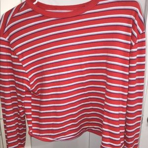 Arizona Jean Company cropped striped shirt